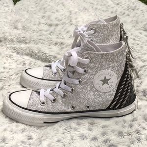 🦓 Converse All Star High Top White Zebra Print